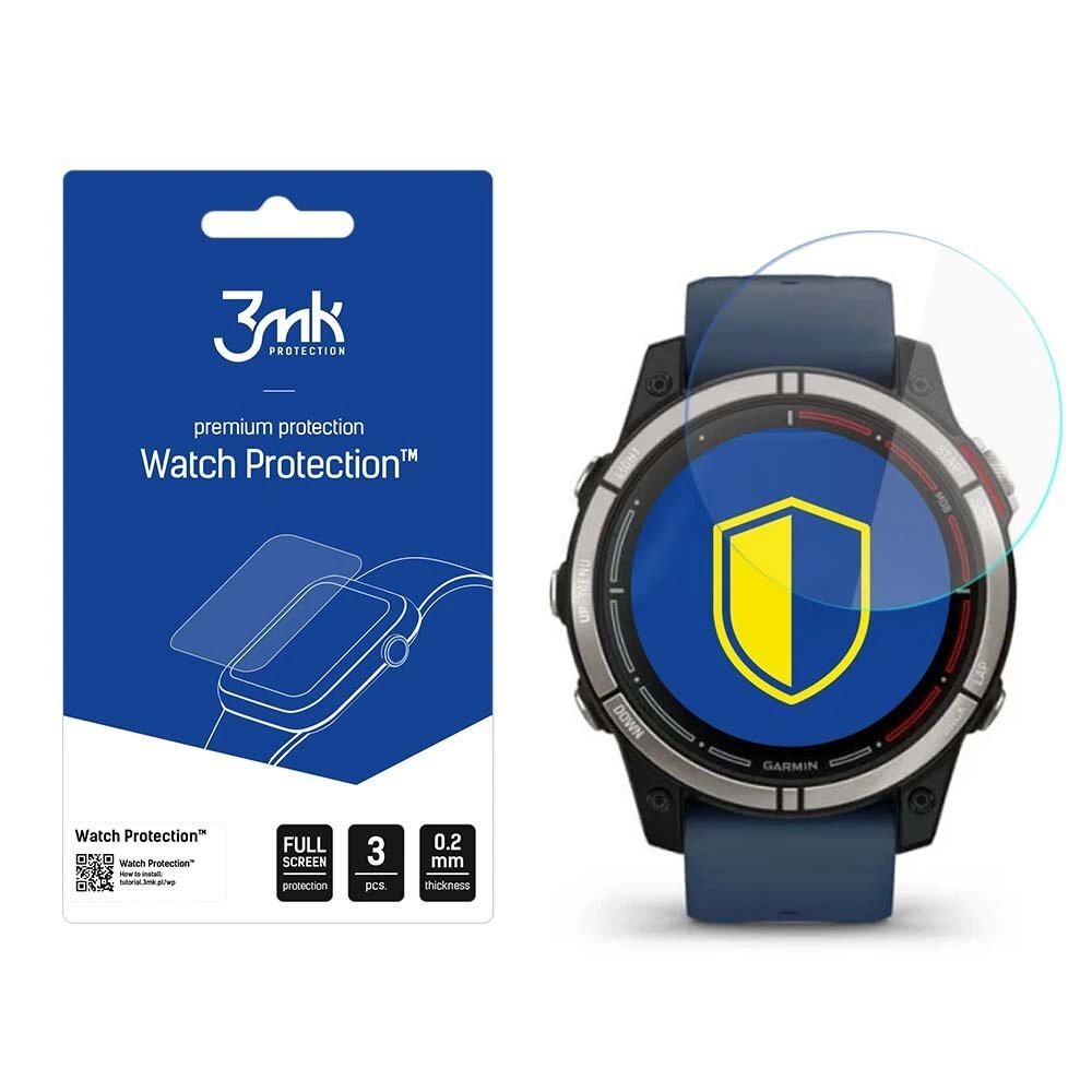 Garmin Quatix 7 3mk Watch Protection FlexibleGlass hibridinis laikrodžio stiklas