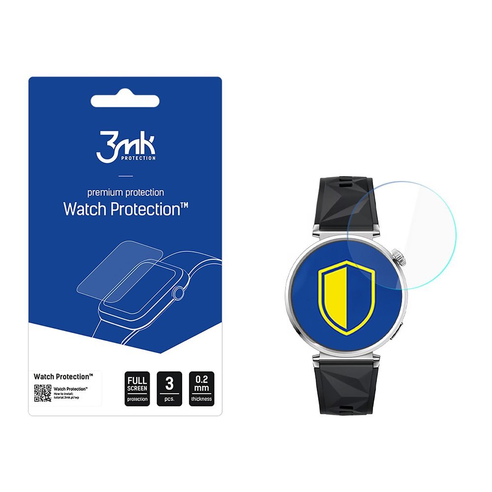 Huawei Watch GT 5 41mm 3mk Watch Protection FlexibleGlass hibridinis laikrodžio stiklas
