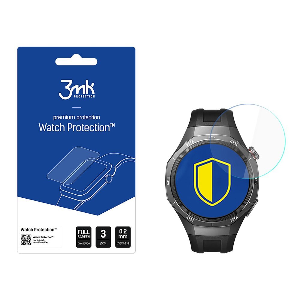 Huawei Watch GT5 Pro 46mm 3mk Watch Protection FlexibleGlass hibridinis laikrodžio stiklas