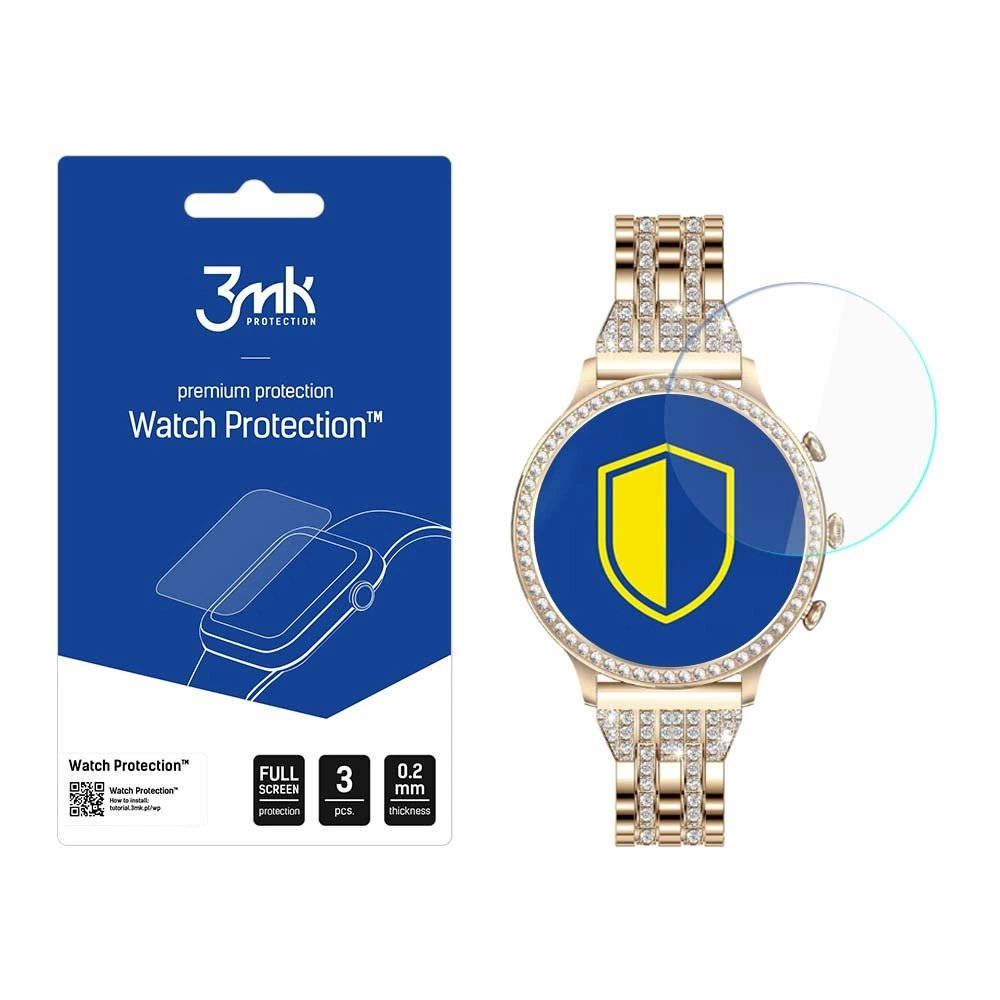 Hibridinis stiklas 3mk Watch Protection FlexibleGlass laikrodžiui Manta Diamond Lusso Gold