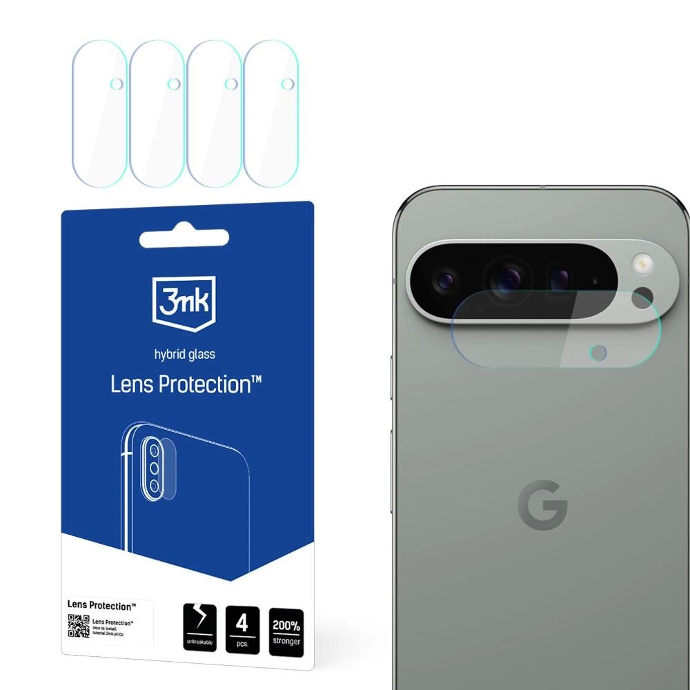 Google Pixel 9 hibridinis kameros stiklas 3mk Lens Protection