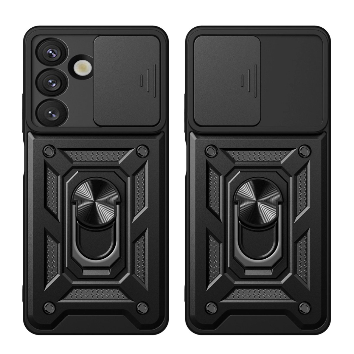 Vivo V50 5G Hybrid Armor Camshield Armored dėklas su stovu ir kameros dangteliu - juodas 4 Vivo V50 5G Hybrid Armor Camshield Armored dėklas su stovu ir kameros dangteliu - juodas 4