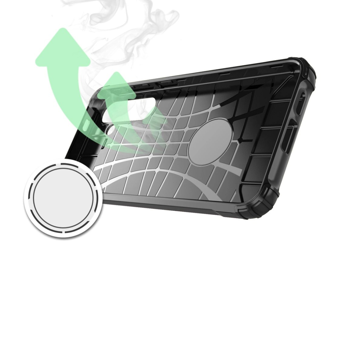 Dėklas Hybrid Armor Samsung Galaxy S24 FE Armored Hybrid Case - Juodas 5 Dėklas Hybrid Armor Samsung Galaxy S24 FE Armored Hybrid Case - Juodas 5