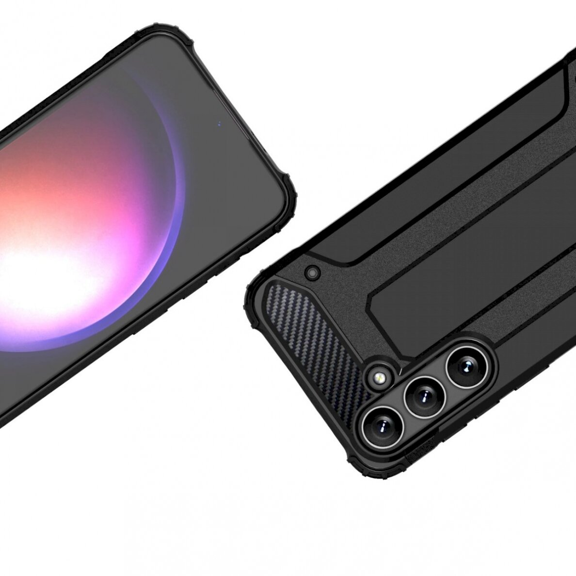 Dėklas Hybrid Armor Samsung S24+ Juodas 2