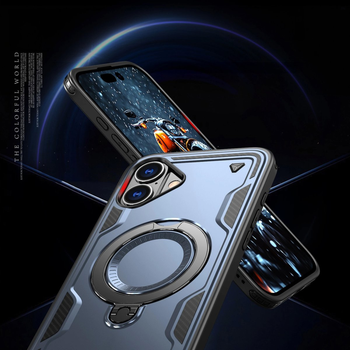 Dėklas Hybrid Armor MagSafe iPhone 16 Plus - Mėlynas 5 Dėklas Hybrid Armor MagSafe iPhone 16 Plus - Mėlynas 5