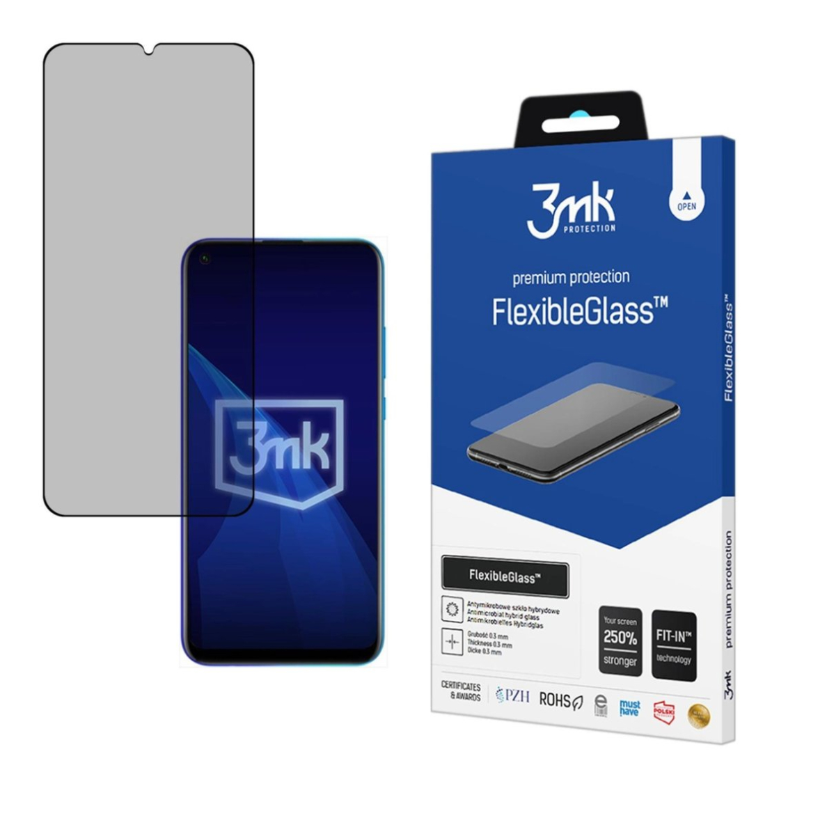 Hibridinis stiklas 3mk Flexible apsauginis stiklas Honor Play 9C