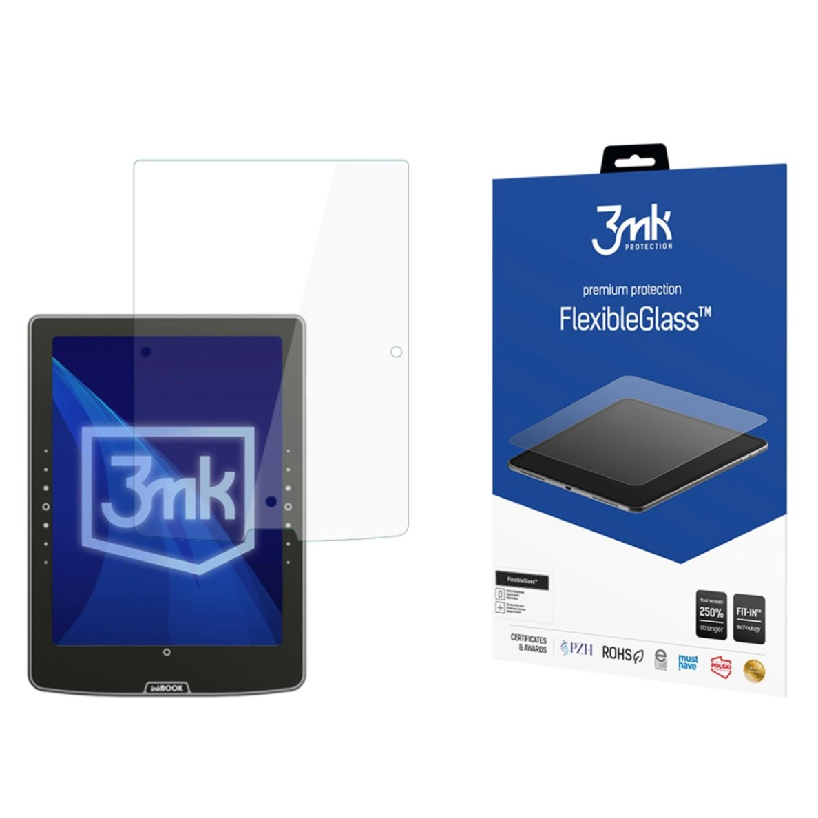 Hibridinis stiklas 3mk FlexibleGlass skirtas inkBOOK Solaris 6" Hibridinis stiklas 3mk FlexibleGlass skirtas inkBOOK Solaris 6"