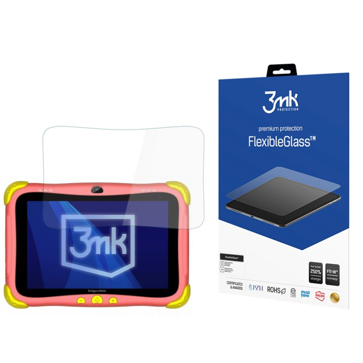 Hibridinis stiklas 3mk FlexibleGlass skirtas Kruger&Matz FUN 808
