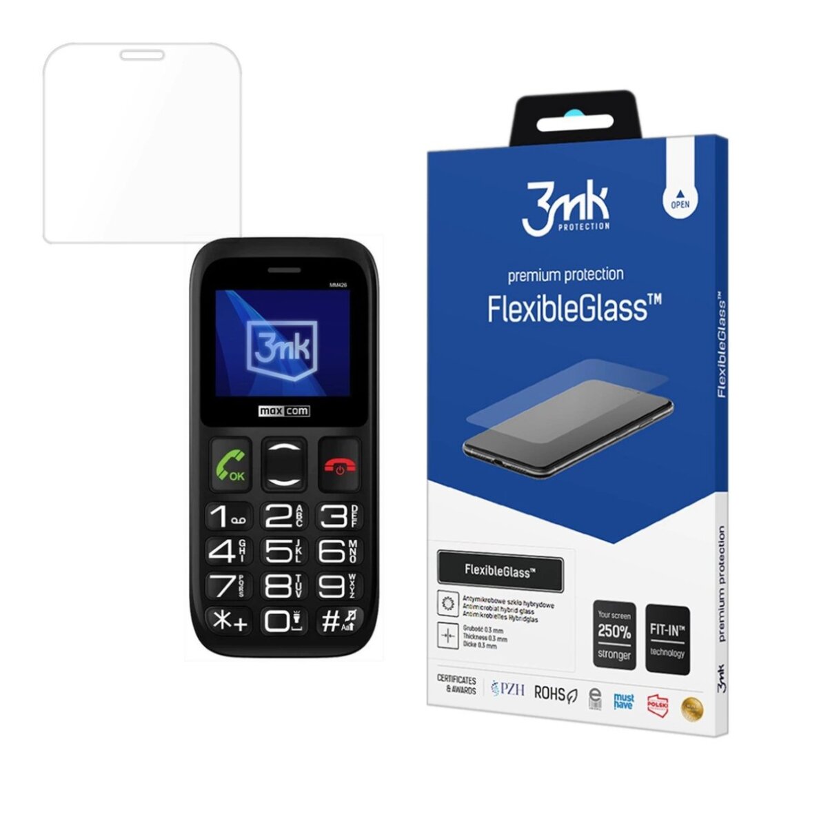 Maxcom Comfort MM426 3mk FlexibleGlass hibridinis stiklas