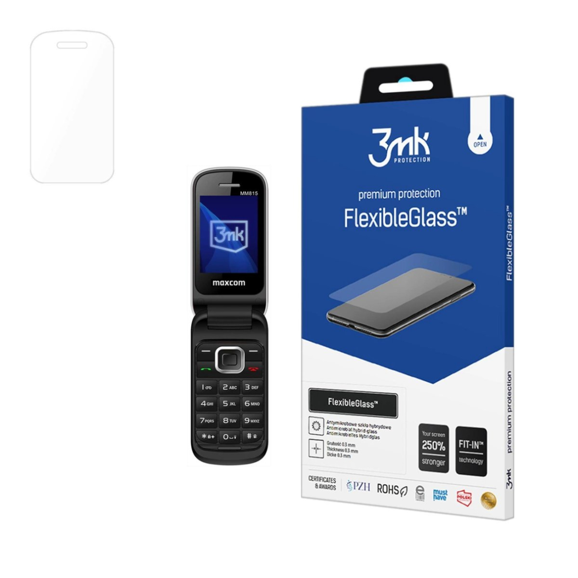 Hibridinis stiklas 3mk FlexibleGlass skirtas Maxcom Comfort MM815