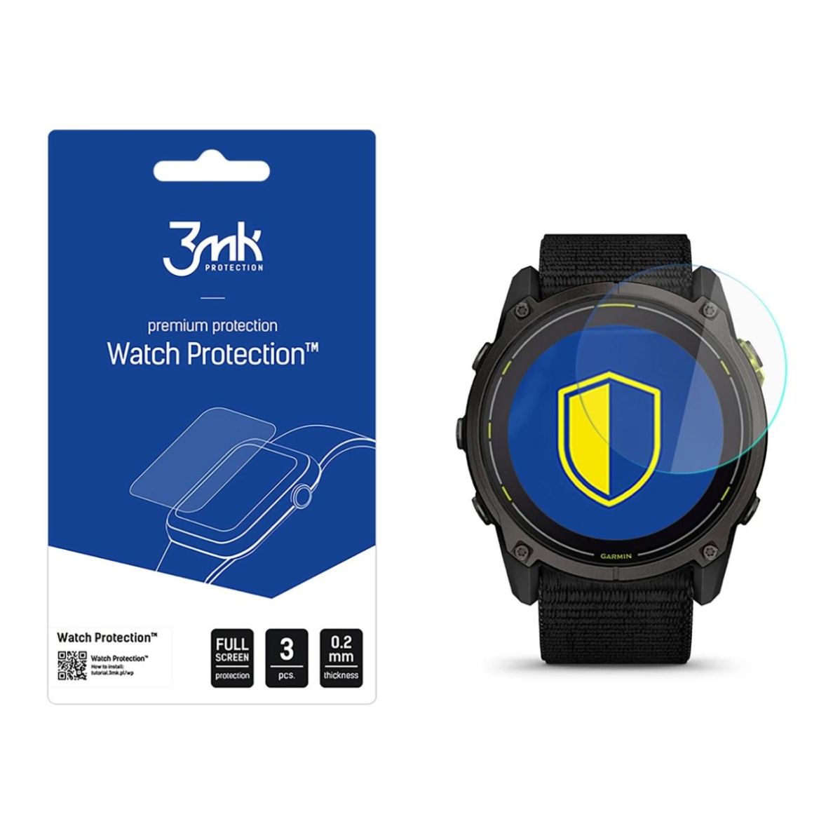 Hibridinis stiklas 3mk Watch Protection Flexible apsauginis stiklas Garmin Enduro 3