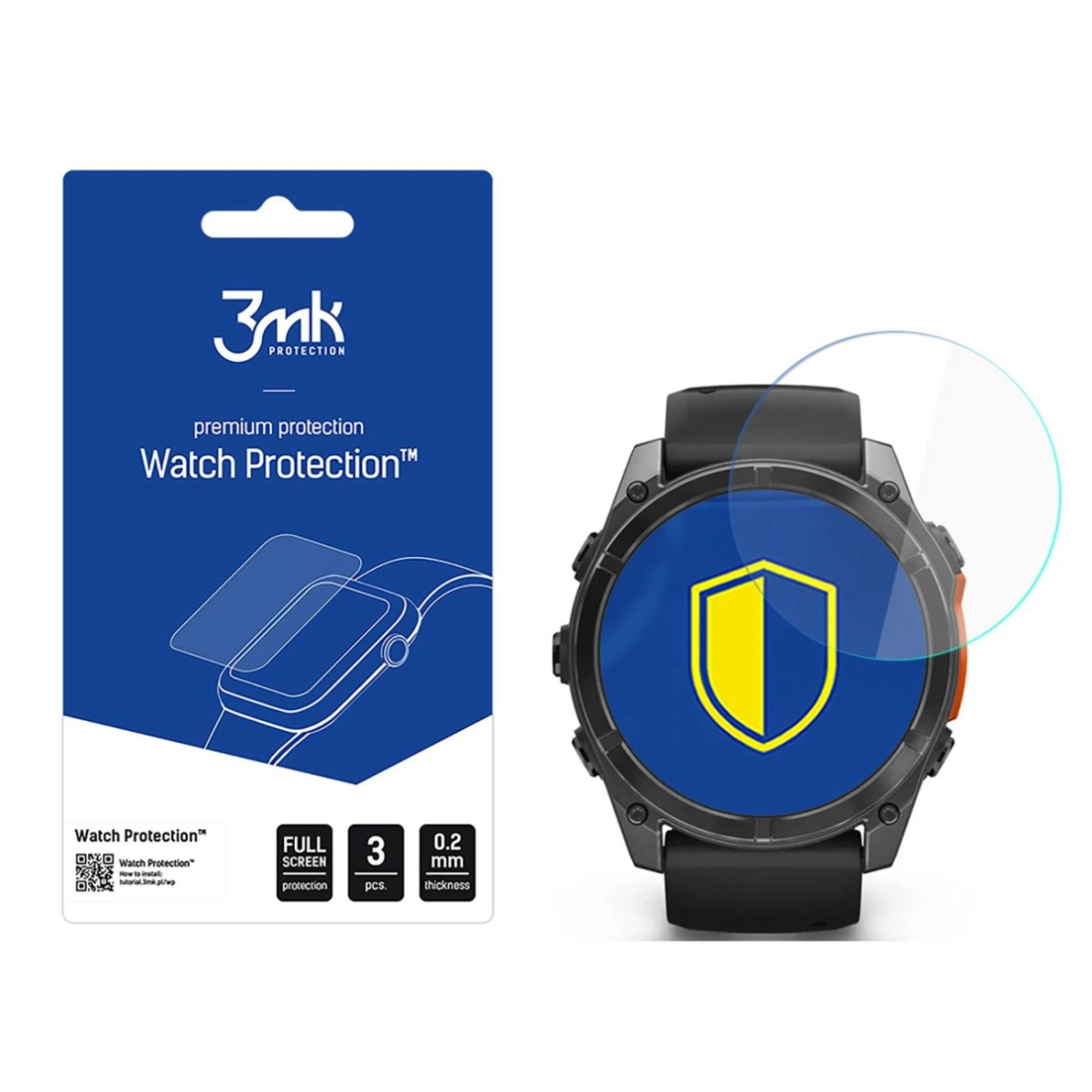 Hibridinis stiklas 3mk Watch Protection FlexibleGlass Garmin Fenix 8 Amoled 51 mm