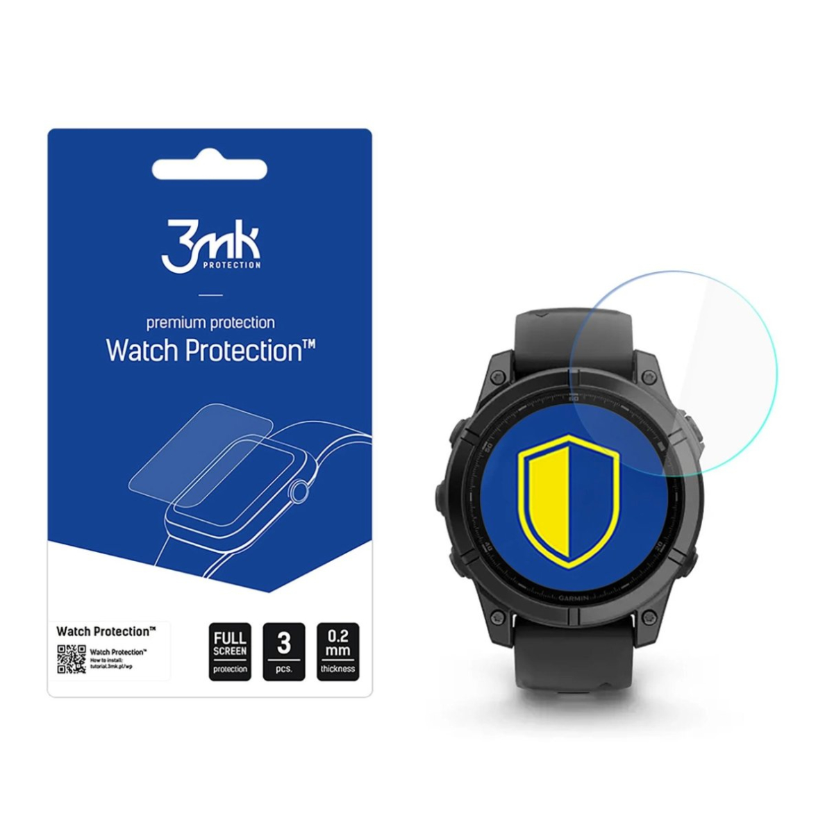 Hibridinis stiklas 3mk Watch Protection Flexible apsauginis stiklas Garmin Fenix E 47 mm