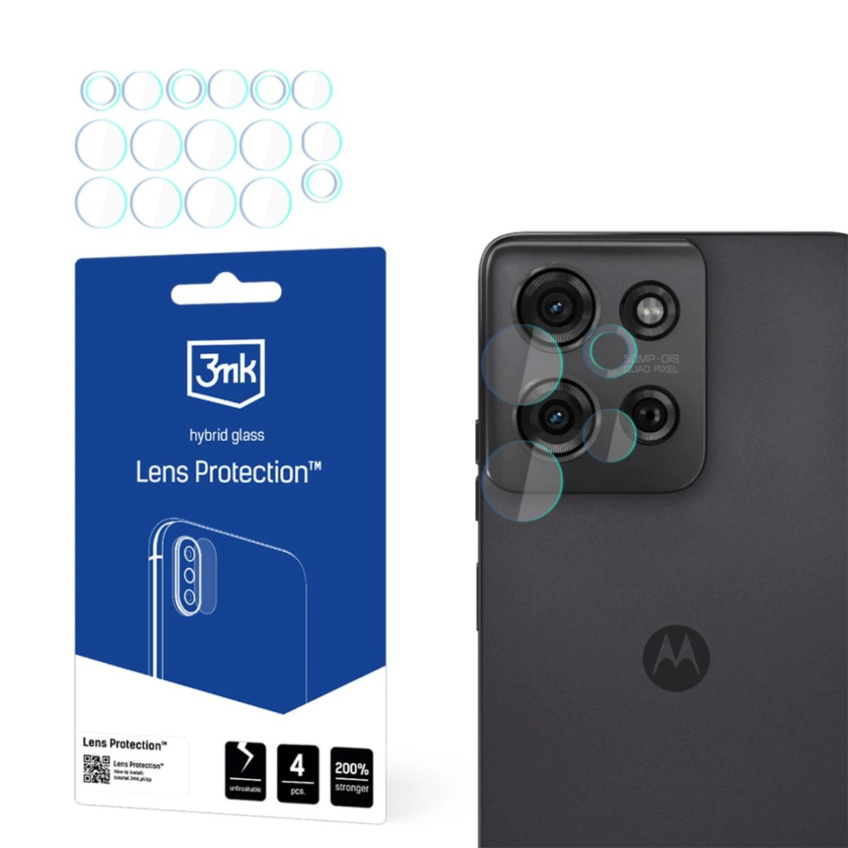 Hybrid Apsauginis stiklas Camera Lens 3mk Lens Protection Motorola Moto G75 Hybrid Apsauginis stiklas Camera Lens 3mk Lens Protection Motorola Moto G75