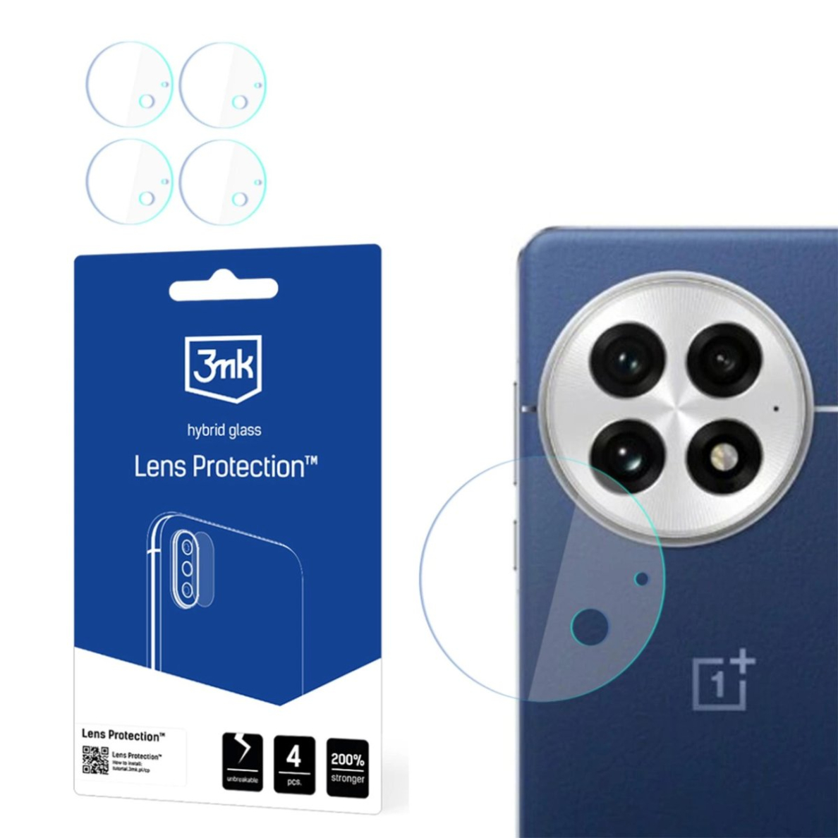 OnePlus 13 3mk Lens Protection hibridinis kameros stiklas OnePlus 13 3mk Lens Protection hibridinis kameros stiklas