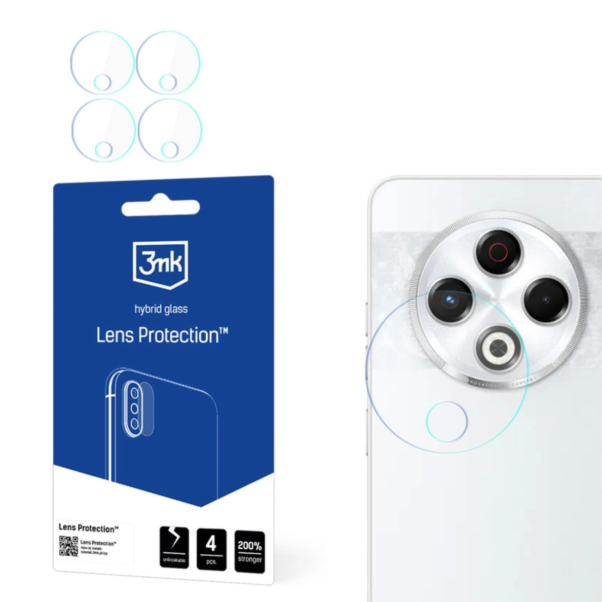 Hibridinis kameros stiklas 3mk Lens Protection skirtas Tecno Spark 30 5G Hibridinis kameros stiklas 3mk Lens Protection skirtas Tecno Spark 30 5G