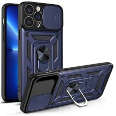 Dėklas Hybrid Armor Camshield iPhone 13 Pro Max Mėlynas