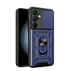 Hybrid Armor Camshield dėklas su pastatymo funkcija ir kameros apsauga Samsung Galaxy A56 - mėlynas