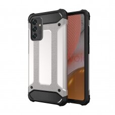 Dėklas Hybrid Armor Case Tough Rugged Samsung Galaxy A72 4G Sidabrinis