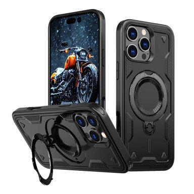 Dėklas Hybrid Armor MagSafe iPhone 16 Pro - Juodas Dėklas Hybrid Armor MagSafe iPhone 16 Pro - Juodas