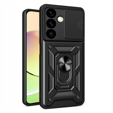 Dėklas Hybrid Armor Camshield Samsung Galaxy A05s with camera cover - Juodas Dėklas Hybrid Armor Camshield Samsung Galaxy A05s with camera cover - Juodas