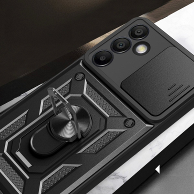 Hybrid Armor Camshield dėklas su pastatymo funkcija ir kameros apsauga Samsung Galaxy A26 - juodas 3