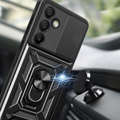 Hybrid Armor Camshield dėklas su pastatymo funkcija ir kameros apsauga Samsung Galaxy A36 - juodas 6 Hybrid Armor Camshield dėklas su pastatymo funkcija ir kameros apsauga Samsung Galaxy A36 - juodas 6