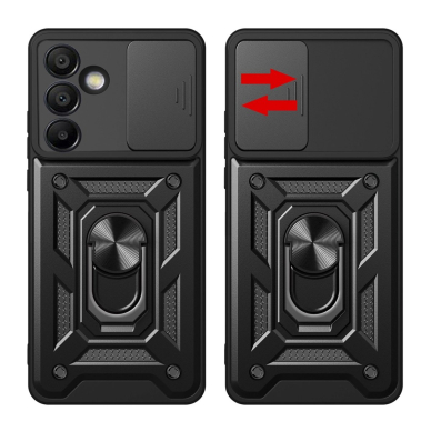 Hybrid Armor Camshield dėklas su pastatymo funkcija ir kameros apsauga Samsung Galaxy A56 - juodas 1