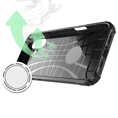 iPhone 16e Hybrid Armor dėklas - juodas 5 iPhone 16e Hybrid Armor dėklas - juodas 5