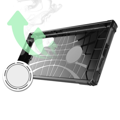 Samsung Galaxy S25 Edge Hybrid Armor dėklas - juodas 4 Samsung Galaxy S25 Edge Hybrid Armor dėklas - juodas 4