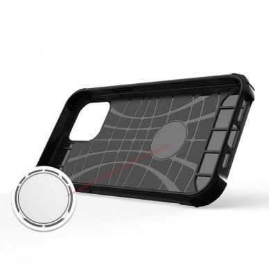 Dėklas Hybrid Armor case iPhone 14 Pro Juodas 4