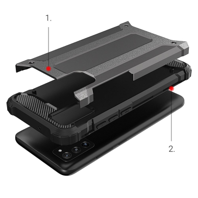 Dėklas Hybrid Armor Samsung Galaxy A03s juodas 5 Dėklas Hybrid Armor Samsung Galaxy A03s juodas 5