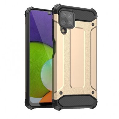 Tvirtas Dėklas Hybrid Armor Case Tough Rugged Cover Samsung Galaxy A22 4G Auksinis Tvirtas Dėklas Hybrid Armor Case Tough Rugged Cover Samsung Galaxy A22 4G Auksinis