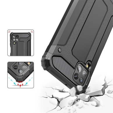 Tvirtas Dėklas Hybrid Armor Case Tough Rugged Cover Samsung Galaxy A22 4G Sidabrinis 6 Tvirtas Dėklas Hybrid Armor Case Tough Rugged Cover Samsung Galaxy A22 4G Sidabrinis 6