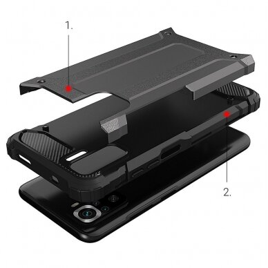 Dėklas Hybrid Armor Xiaomi Poco M4 Pro 5G juodas 4