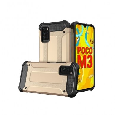 Dėklas Hybrid Armor Case Tough Rugged Cover Xiaomi Redmi Note 10 5G / Poco M3 Pro Auksinis Dėklas Hybrid Armor Case Tough Rugged Cover Xiaomi Redmi Note 10 5G / Poco M3 Pro Auksinis