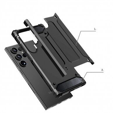 Dėklas Hybrid Armor Samsung S24 Ultra Juodas 6 Dėklas Hybrid Armor Samsung S24 Ultra Juodas 6