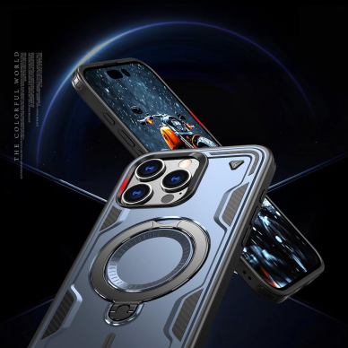 Dėklas Hybrid Armor MagSafe iPhone 16 Pro - Mėlynas 5 Dėklas Hybrid Armor MagSafe iPhone 16 Pro - Mėlynas 5
