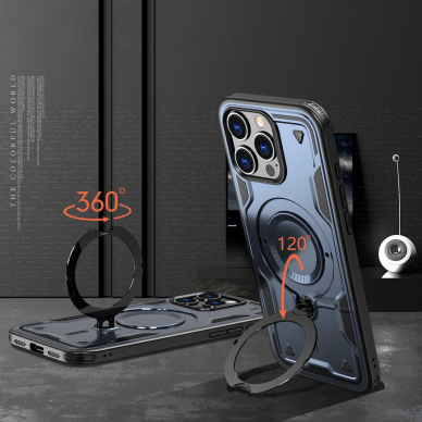 Dėklas Hybrid Armor MagSafe iPhone 16 Pro Max - Mėlynas 2 Dėklas Hybrid Armor MagSafe iPhone 16 Pro Max - Mėlynas 2