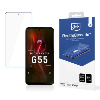 Hibridinis stiklas 3mk FlexibleGlass Lite™ Motorola Moto G55 5G
