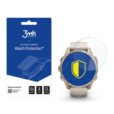 Hibridinis stiklas 3mk Watch Protection Flexible apsauginis stiklas Garmin Fenix 8 Amoled 43 mm