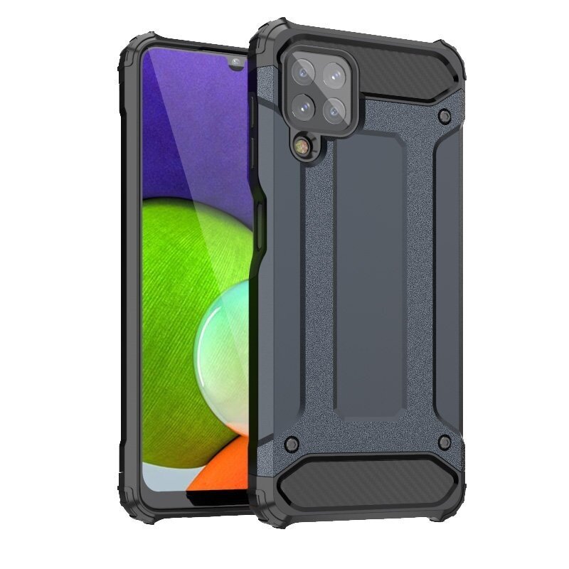 Tvirtas Dėklas Hybrid Armor Case Tough Rugged Cover for Samsung Galaxy A22 4G Mėlynas Tvirtas Dėklas Hybrid Armor Case Tough Rugged Cover for Samsung Galaxy A22 4G Mėlynas