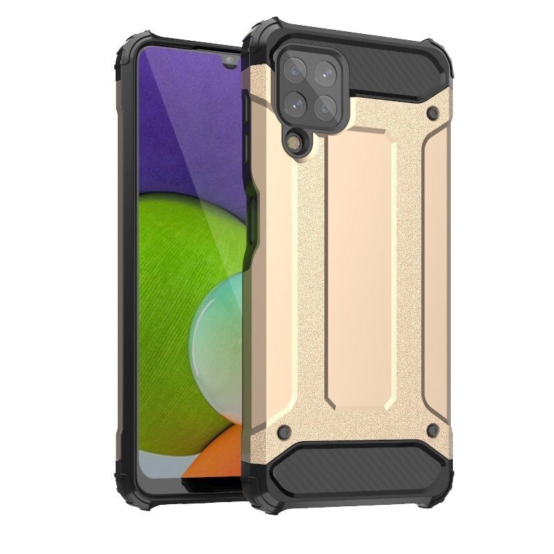 Tvirtas Dėklas Hybrid Armor Case Tough Rugged Cover Samsung Galaxy A22 4G Auksinis Tvirtas Dėklas Hybrid Armor Case Tough Rugged Cover Samsung Galaxy A22 4G Auksinis