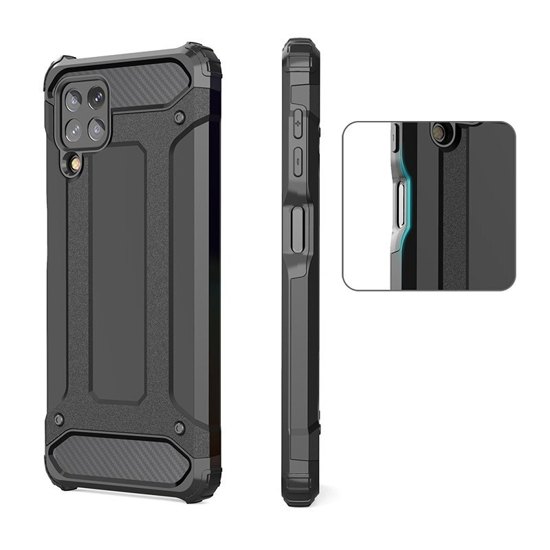 Tvirtas Dėklas Hybrid Armor Case Tough Rugged Cover Samsung Galaxy A22 4G Sidabrinis 2 Tvirtas Dėklas Hybrid Armor Case Tough Rugged Cover Samsung Galaxy A22 4G Sidabrinis 2