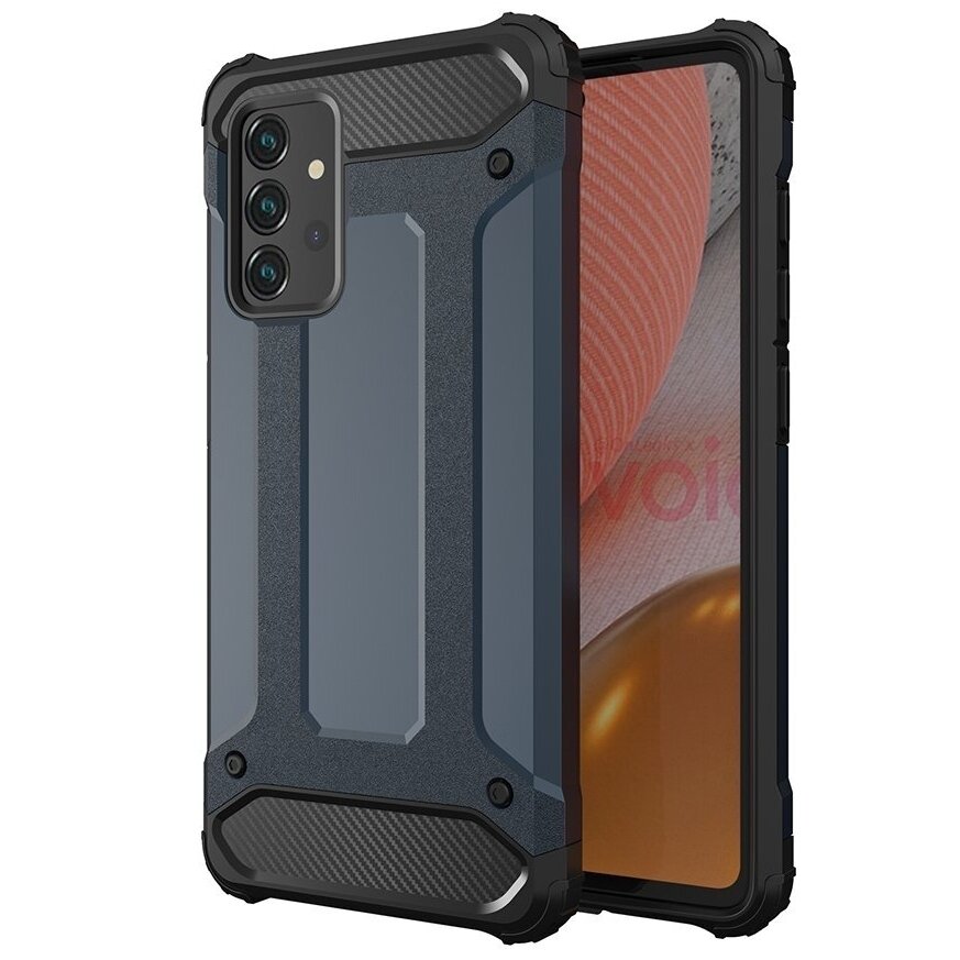 Dėklas Hybrid Armor Case Tough Rugged Samsung Galaxy A72 4G Tamsiai mėlynas Dėklas Hybrid Armor Case Tough Rugged Samsung Galaxy A72 4G Tamsiai mėlynas