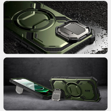 IBLSN Armorbox Mag MagSafe Supcase Dėklas skirtas iPhone 16e - olive 2