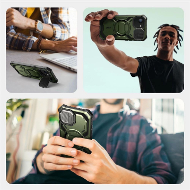 IBLSN Armorbox Mag MagSafe Supcase Dėklas skirtas iPhone 16e - olive 4