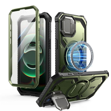 IBLSN Armorbox Mag MagSafe Supcase Dėklas skirtas iPhone 16e - olive