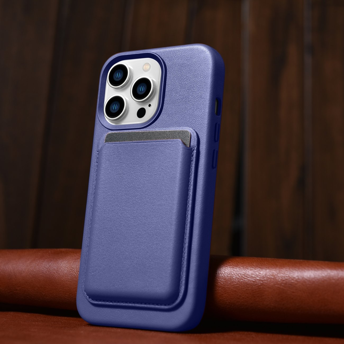 Dėklas iCarer Leather Case for iPhone 14 Pro Max Šviesiai violetinis (WMI14220708-LP) (MagSafe Compatible) 14 Dėklas iCarer Leather Case for iPhone 14 Pro Max Šviesiai violetinis (WMI14220708-LP) (MagSafe Compatible) 14