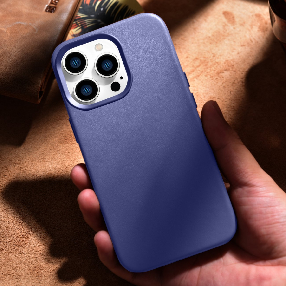 Dėklas iCarer Leather Case for iPhone 14 Pro Max Šviesiai violetinis (WMI14220708-LP) (MagSafe Compatible) 16 Dėklas iCarer Leather Case for iPhone 14 Pro Max Šviesiai violetinis (WMI14220708-LP) (MagSafe Compatible) 16